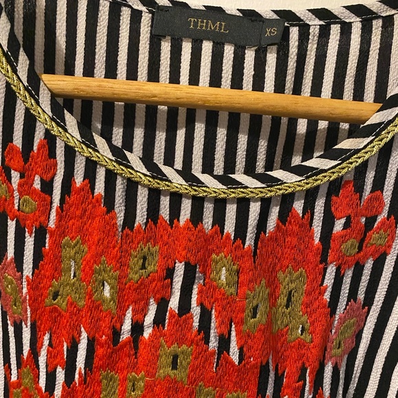 THML embroidered bohemian top Sz XS - Picture 4 of 6